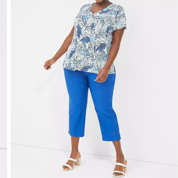 Lane Bryant NWT 4 Season Slim Capri Pant Surf the Web New Size 22 - Picture 9 of 9